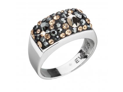 Stříbrný prsten s krystaly mix barev zlatý 35014.4 colorado
