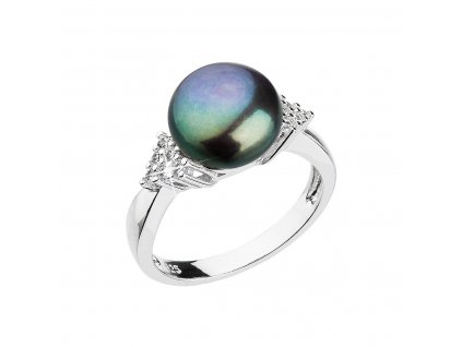 Stříbrný prsten s peacock říční perlou 25002.3