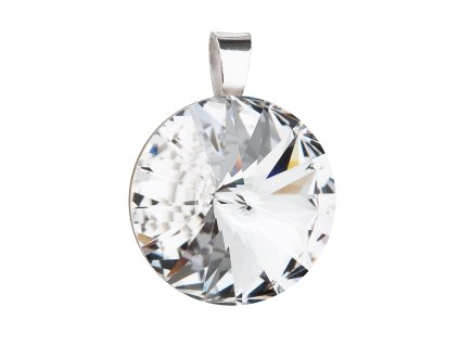 27992 stribrny privesek s krystaly preciosa bily kulaty rivole 34071 1 crystal