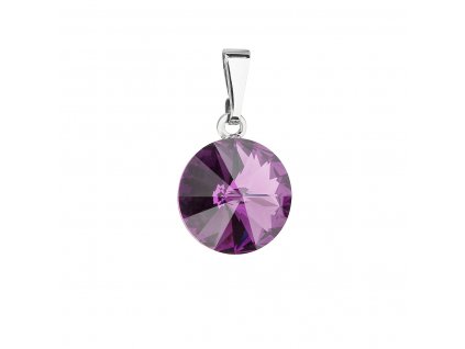 Přívěsek bižuterie se Swarovski krystaly fialový kulatý 54001.3 amethyst