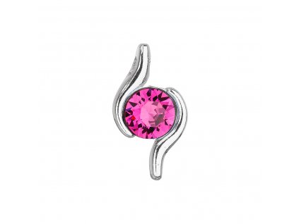 Stříbrný přívěsek se Swarovski krystalem růžový 34261.3 fuchsia