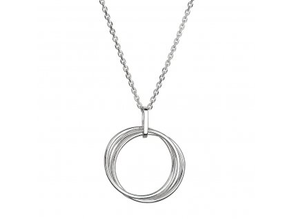 Stříbrný náhrdelník tři kroužky 62001