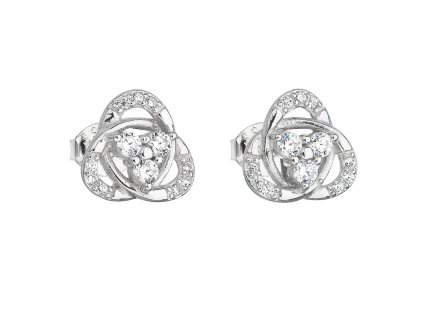 23165 stribrne nausnice pecka se zirkonem v bile barve 11099 1