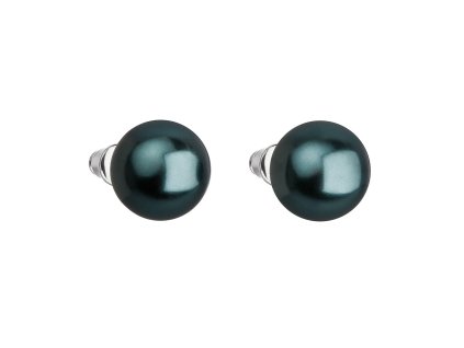 24320 nausnice bizuterie s perlou zelene kulate 71069 3