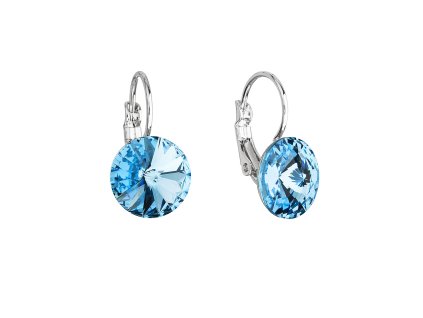 18326 nausnice bizuterie se swarovski krystaly modre kulate 51002 3 aqua