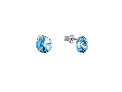 18563 nausnice bizuterie se swarovski krystaly modre kulate 51037 3 aqua