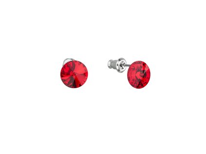 18581 nausnice bizuterie se swarovski krystaly cervene kulate 51037 3