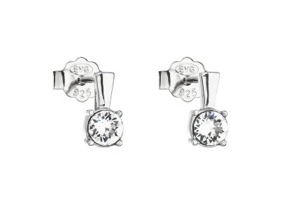 20501 stribrne nausnice pecka s krystaly swarovski bile kulate 31246 1