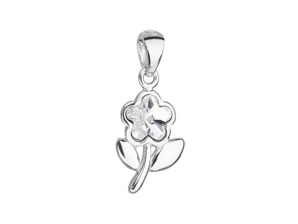 20666 stribrny privesek s krystalem swarovski bila kyticka 34239 1