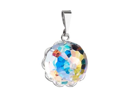 28307 stribrny privesek s krystalem swarovski ab efekt kulicka 74084 2 ab