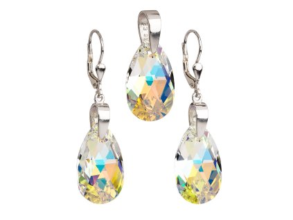 16928 sada sperku s krystaly swarovski nausnice a privesek ab efekt slza 39049 2