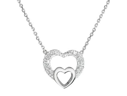 18026 stribrny nahrdelnik s krystaly swarovski bile srdce 32032 1