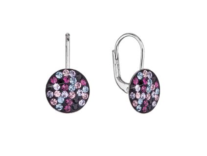 29684 stribrne nausnice visaci s krystaly swarovski fialove jemne 31315 3 magic violet