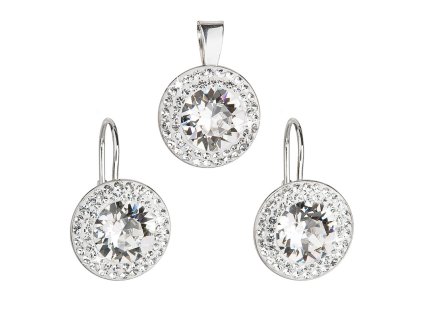 16706 sada sperku s krystaly swarovski nausnice a privesek bile kulate 39107 1