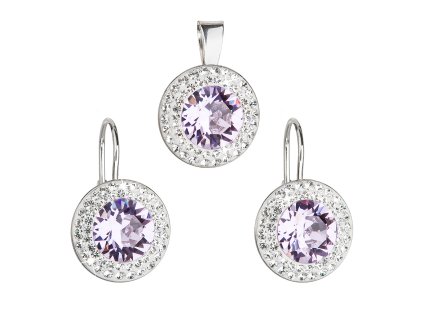 16718 sada sperku s krystaly swarovski nausnice a privesek fialove kulate 39107 3
