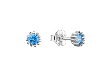 30035 stribrne nausnice pecky kulate se zirkonem 11436 3 aqua