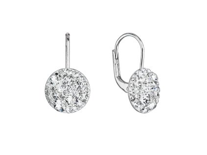 29471 stribrne nausnice visaci s krystaly swarovski bile jemne 31315 1 crystal