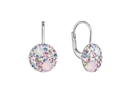 29474 stribrne nausnice visaci s krystaly swarovski ruzove jemne 31315 3 magic rose