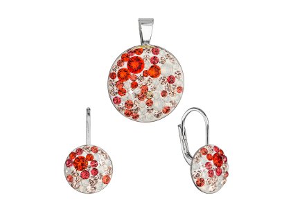 31415 sada sperku s krystaly swarovski nausnice a privesek mix barev oranzova kulate 39178 3 sunset