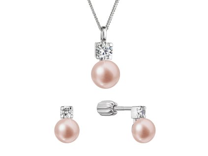 31496 perlova souprava se zirkony a ruzovou ricni perlou 29079 3b pink