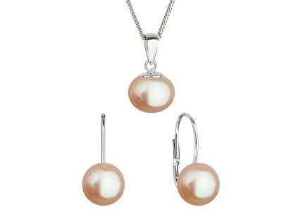 31505 perlova souprava s oranzovou ricnou perlou 29081 3 peach