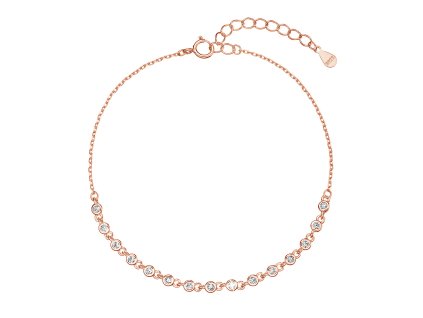 31538 pozlaceny stribrny rose naramek s malymi zirkony 13031 1 crystal