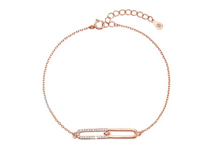 31547 pozlaceny stribrny rose naramek s ovalkem se zirkony 13034 1 crystal