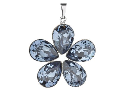 18254 privesek bizuterie se swarovski krystaly modra kyticka 54037 3 denim blue