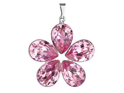 18257 privesek bizuterie se swarovski krystaly ruzova kyticka 54037 3