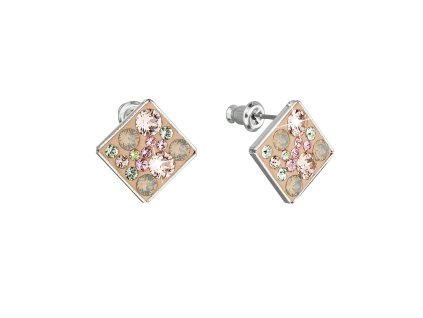 18473 nausnice bizuterie se swarovski krystaly oranzove kosoctverec 51032 3 vintage peach