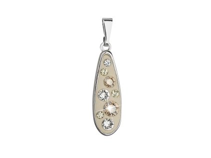 20987 privesek bizuterie se swarovski krystaly hneda kapka 54025 3