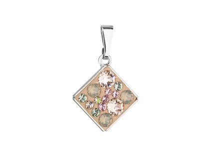 19061 privesek bizuterie se swarovski krystaly oranzovy kosoctverec 54020 3