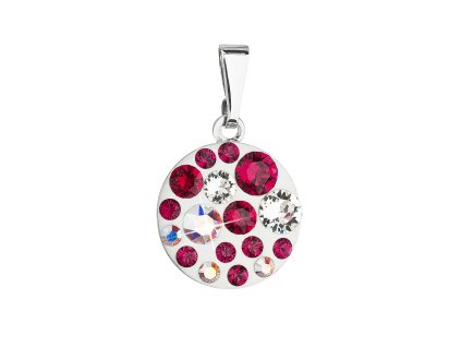 20804 privesek bizuterie se swarovski krystaly cerveny kulaty 54023 3 ruby
