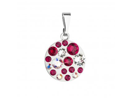 Přívěsek bižuterie se Swarovski krystaly červený kulatý 54023.3 ruby