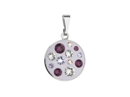 20822 privesek bizuterie se swarovski krystaly fialovy kulaty 54024 3