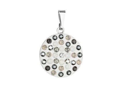 20891 privesek bizuterie se swarovski krystaly sedy kulaty 54021 3 grey