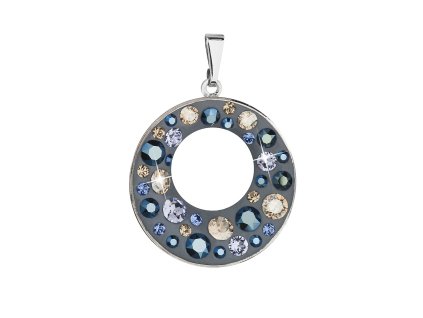20918 privesek bizuterie se swarovski krystaly modry kulaty 54026 3