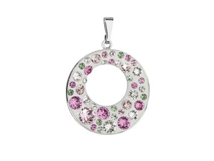20933 privesek bizuterie se swarovski krystaly ruzovy kulaty 54026 3