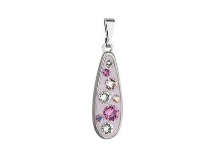 20978 privesek bizuterie se swarovski krystaly ruzova kapka 54025 3