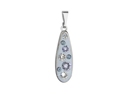 20984 privesek bizuterie se swarovski krystaly modra kapka 54025 3 sky
