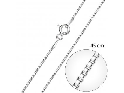 Stříbrný řetízek kulatý délka 45 cm 30014