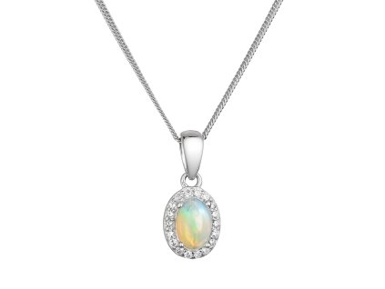 32024 stribrny nahrdelnik luxusni s pravym opalem bily 12085 3 opal