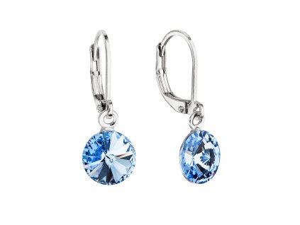 32066 nausnice bizuterie visaci s krystalem swarovski modre kulate 51080 3 lt sapphire