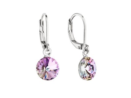 32084 nausnice bizuterie visaci s krystalem swarovski modrofialove kulate 51080 5 vitrail light
