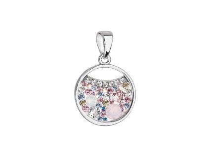 27770 stribrny privesek s krystaly swarovski ruzovy kruh 34257 3 magic rose