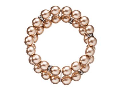 32249 perlovy naramek dvourady svetle bronzovy 33065 3 lt bronze