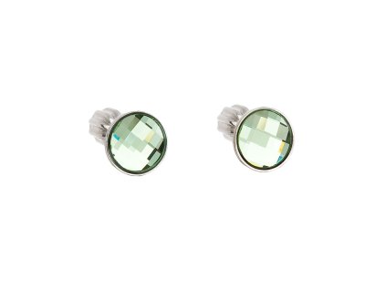 23915 stribrne nausnice pecka s krystaly swarovski zelene kulate 31137 3
