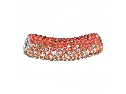 Stříbrný přívěsek s krystaly Swarovski oranžová trubička 34132.4