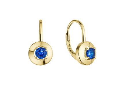 32330 pozlacene stribrne nausnice s modrym zirkonem 11510 3 blue