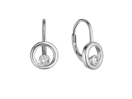 32339 stribrne nausnice se zirkonem 11511 1 crystal